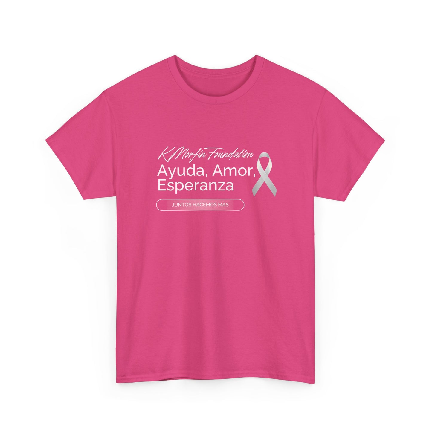 Supportive Cotton Tee - Ayuda. Amor. Esperanza, Unisex Shirt, Awareness Apparel, Gift for Cancer Support, Comfortable Casual Wear