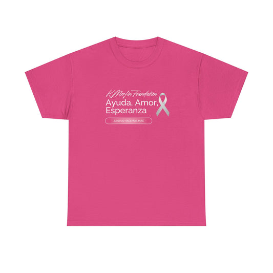 Supportive Cotton Tee - Ayuda. Amor. Esperanza, Unisex Shirt, Awareness Apparel, Gift for Cancer Support, Comfortable Casual Wear