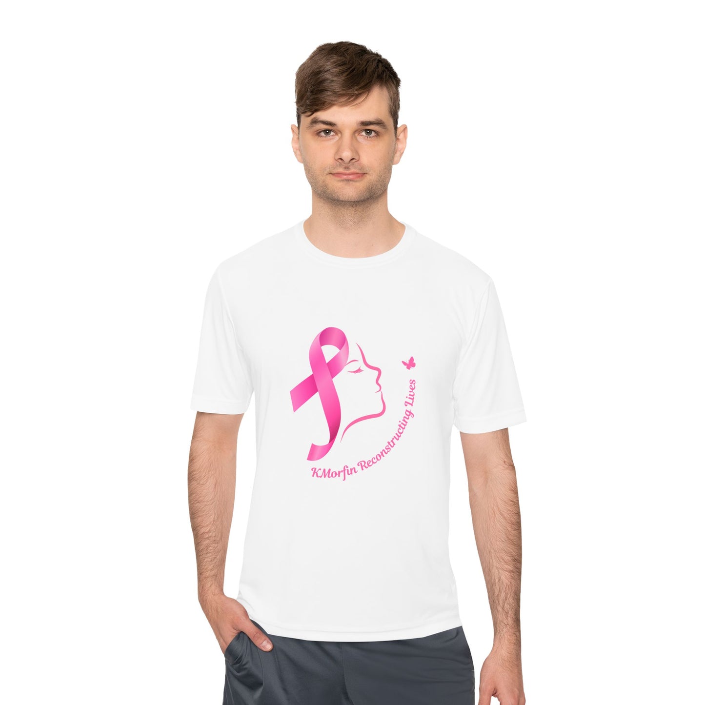 Breast Cancer Awareness Tee - Unisex Moisture Wicking Shirt with Pink Ribbon Design, Fitness Shirt, Supportive Apparel, Gift for [...]